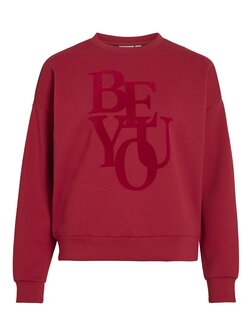 Vila vireflect be you o-neck l/s top Jester Red 14110271