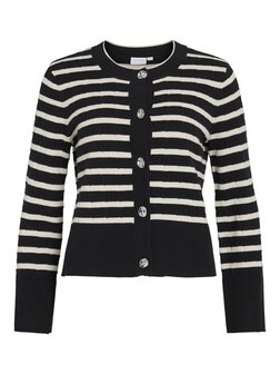 Vila vimalfine o-neck l/s knit cardigan Black Beauty BIRCH