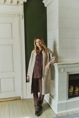 Freequent fqjump-cardigan Desert Taupe Melange
