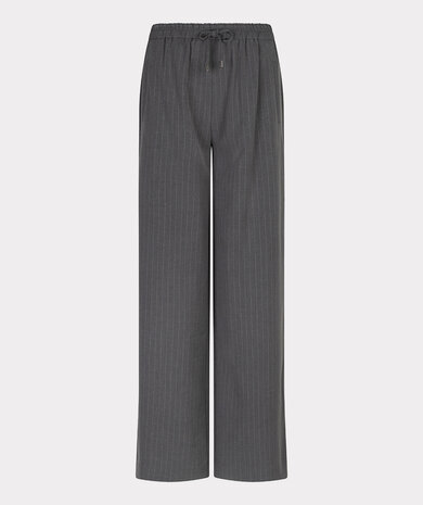 Esqualo Trousers drawstrings pinstripe Grey Melange