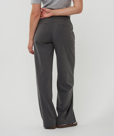 Esqualo Trousers drawstrings pinstripe Grey Melange