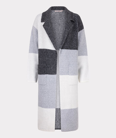 Esqualo Cardigan long blocks Grey