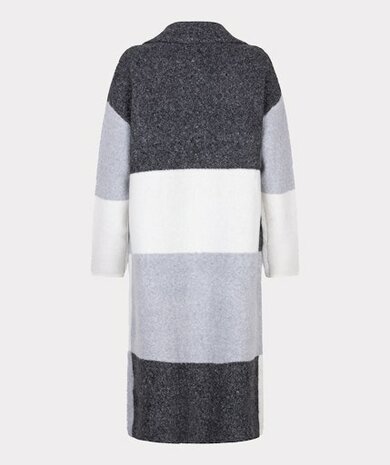 Esqualo Cardigan long blocks Grey