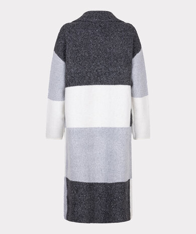 Esqualo Cardigan long blocks Grey