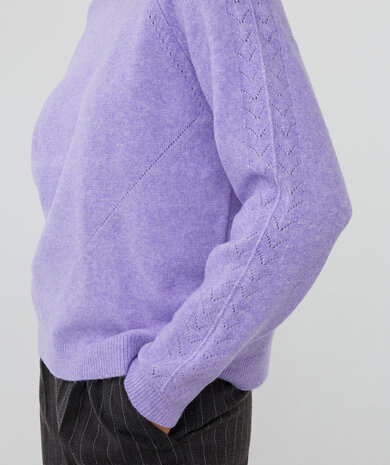Esqualo Sweater raglan ajour Light Violet