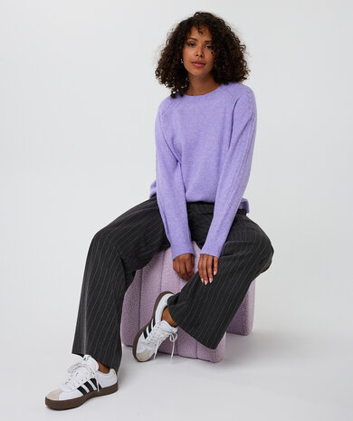 Esqualo Sweater raglan ajour Light Violet