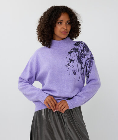 Esqualo Sweater sequins Light Violet