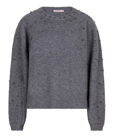 Esqualo Sweater raglan pearls Dark Grey Melange