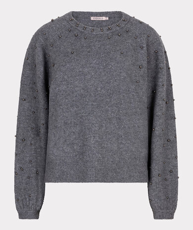 Esqualo Sweater raglan pearls Dark Grey Melange