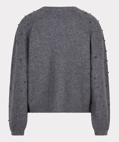 Esqualo Sweater raglan pearls Dark Grey Melange