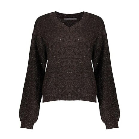 Geisha Pullover lurex and sequinces brown/copper