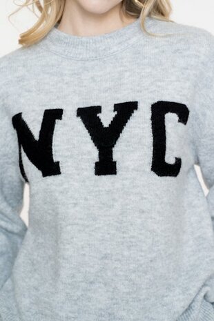 Geisha Pullover NYC grey/black