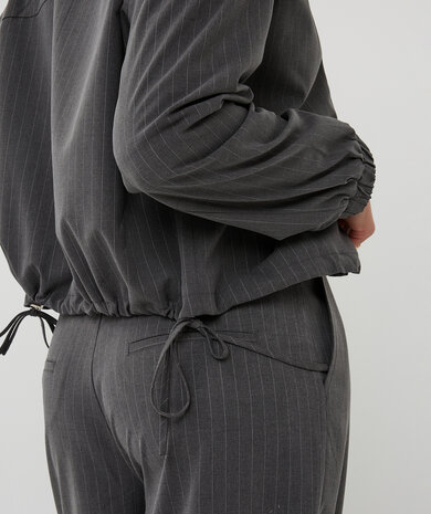 Esqualo Jacket bomber pinstripe Grey Melange