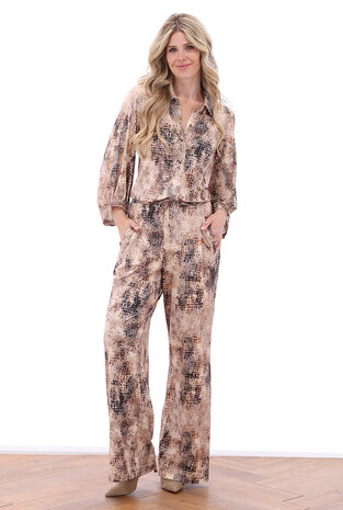 K-Design Wijde broek met design B256