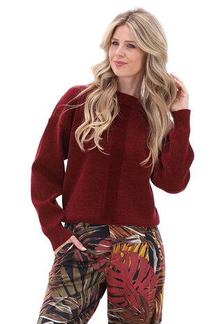 K-Design Zachte pull B833 Burgundy