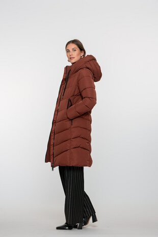 Geisha Jacket mid long brick