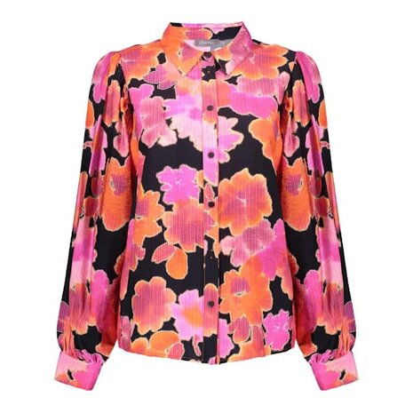 Geisha Blouse print pink/black