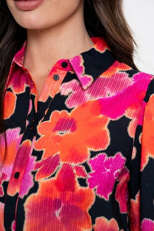 Geisha Blouse print pink/black