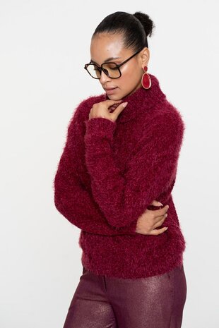 Geisha Pullover burgundy