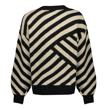 Geisha Pullover stripes sand/black