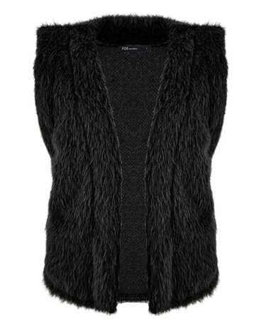 Fos Gilet - Margriet Beaver zwart