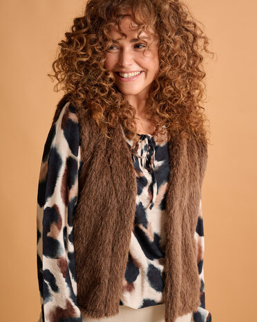 Fos Gilet - Margriet Beaver bruin
