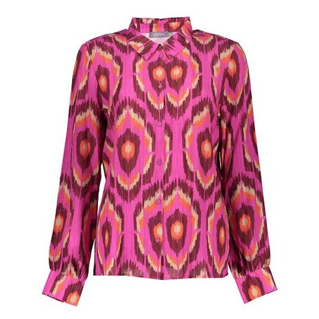 Geisha Blouse print pink/fuchsia
