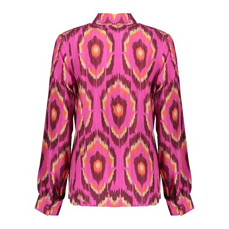 Geisha Blouse print pink/fuchsia