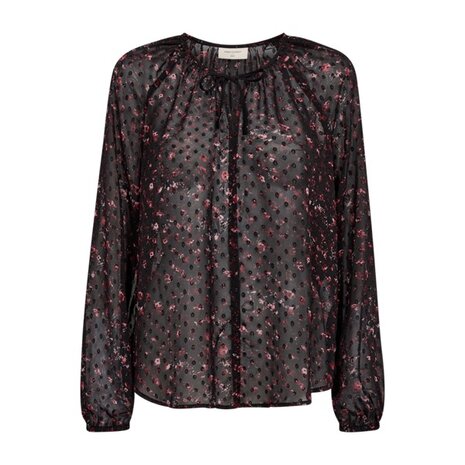 Freequent fqsanda-blouse Black w. Port Royale