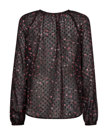 Freequent fqsanda-blouse Black w. Port Royale