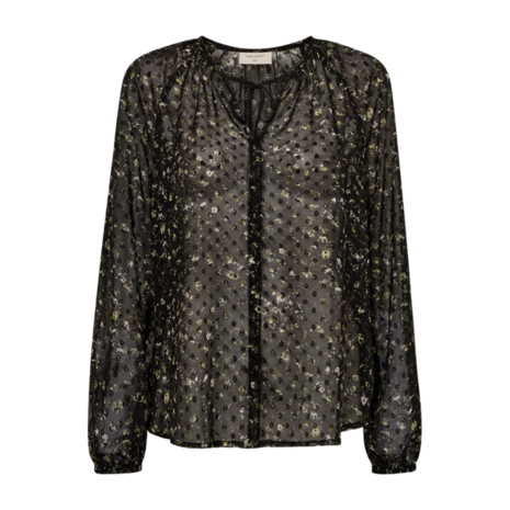 Freequent fqsanda-blouse Black w. Kombu Green