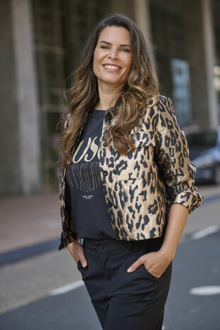 Zoso 255Dalia Fancy jacquard jacket animal print