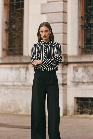 Lady Day Bente Black/Wool White stripe