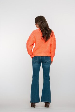 Geisha Jeans flair dark blue black denim