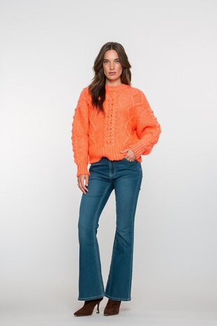 Geisha Jeans flair dark blue black denim