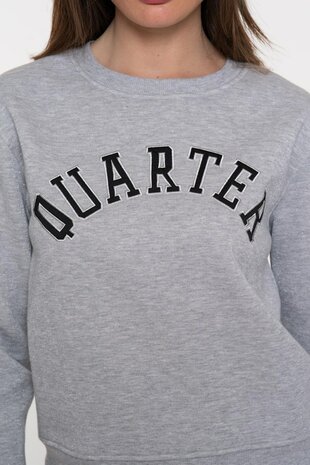 Geisha Sweat quarter grey/black