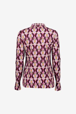 Geisha Top AOP smock col pink/green