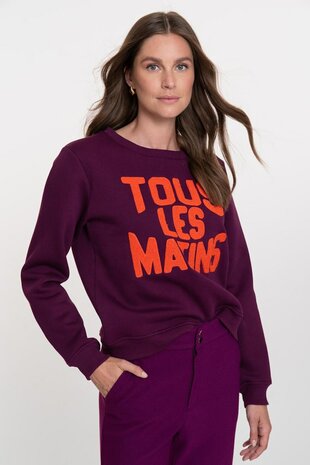 Geisha Sweater tous les matins purple/orange
