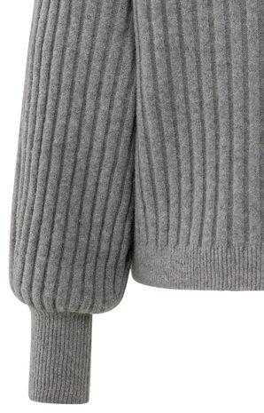Yaya Ribbed sweater taupe grey 01-000538-510