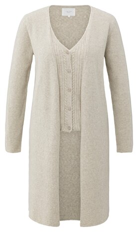 Yaya Long cardigan cloud grey melange 01-010138-510