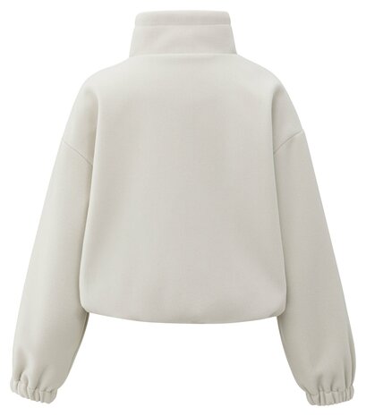 Yaya Sweatshirt with balloon sleeves cloud grey melange 01-109101-510