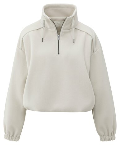 Yaya Sweatshirt with balloon sleeves cloud grey melange 01-109101-510