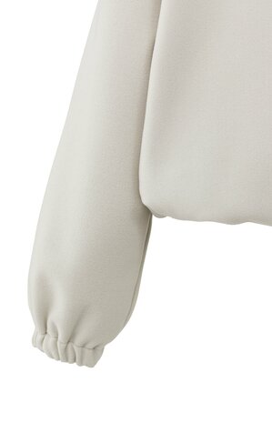 Yaya Sweatshirt with balloon sleeves cloud grey melange 01-109101-510