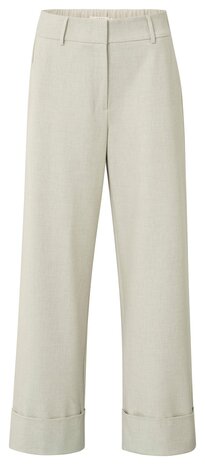 Yaya Soft structured trousers cloud grey melange 01-301224-510