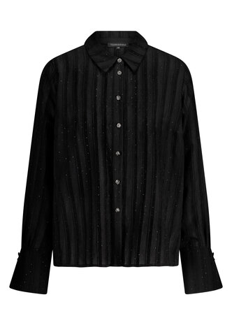 Tramontana Blouse Rhinestones Black