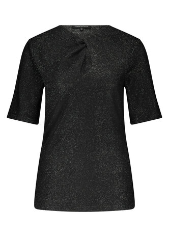 Tramontana Top Twisted Detail Sparkles Black
