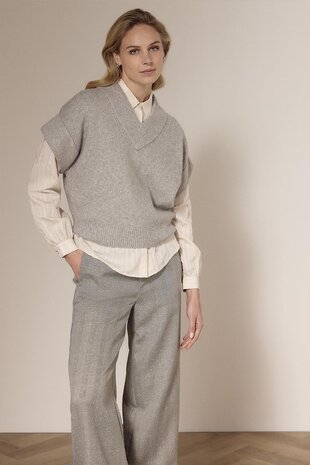 Tramontana V-Neck Spencer GreyMelange