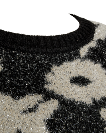 Freequent fqpantea-pullover Black w. Moonbeam Melange