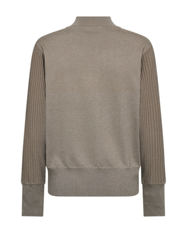Freequent fqbisolo-pullover Desert Taupe Mel. w. Silver