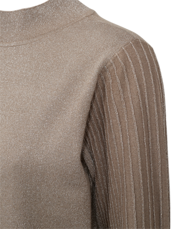 Freequent fqbisolo-pullover Desert Taupe Mel. w. Silver